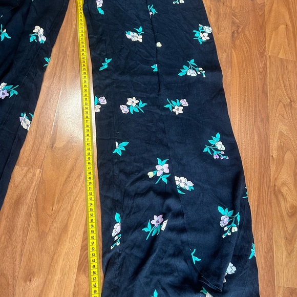 NWT Billabong Wide Leg Black and Green Pants - Picture 8 of 10